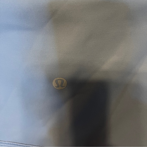 LULULEMON blue chambray Wunder Under High-Rise Crop scallop Luxtreme leggings 4 - Picture 8 of 9